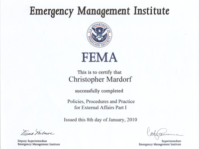 FEMA E750 certificate